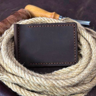 Затискач для грошей коричневий