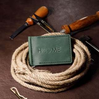 Затискач для грошей зелений Home