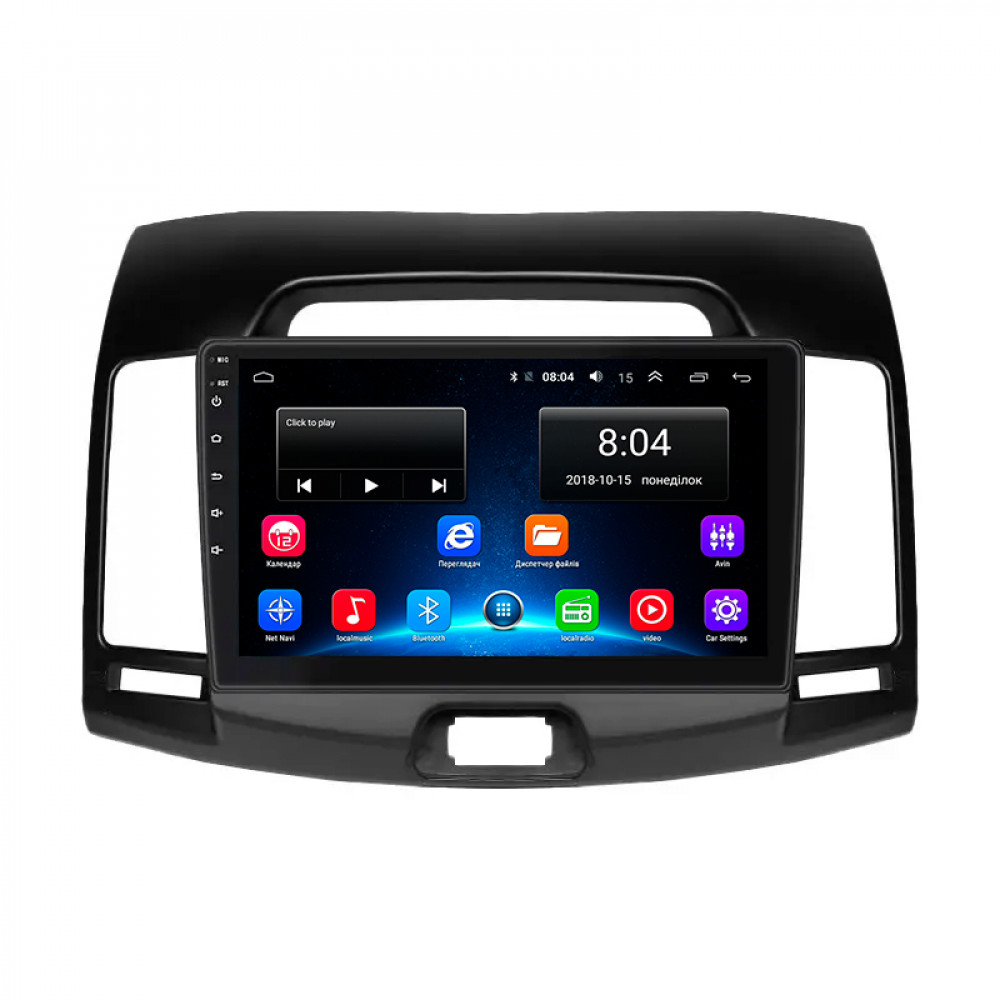 Штатная магнитола Lesko для Hyundai Avante IV 2006-2010 экран 9" 2/32Gb Wi-Fi GPS Base