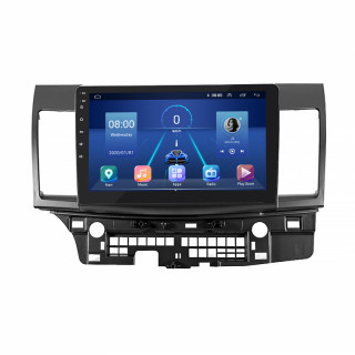 Штатная магнитола Lesko для Mitsubishi Lancer X 2007-2010 экран 10" 6/128Gb 4G Wi-Fi GPS Top