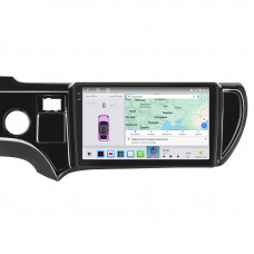 Штатная магнитола Lesko для Toyota Aqua I 2011-2014 экран 9" 4/64 QLED CarPlay 4G Wi-Fi GPS 360 Prime