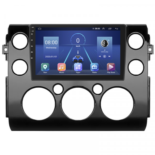 Штатная магнитола Lesko для Toyota FJ Cruiser  2006-н.в. экран 9" 4/64Gb 4G Wi-Fi GPS Top