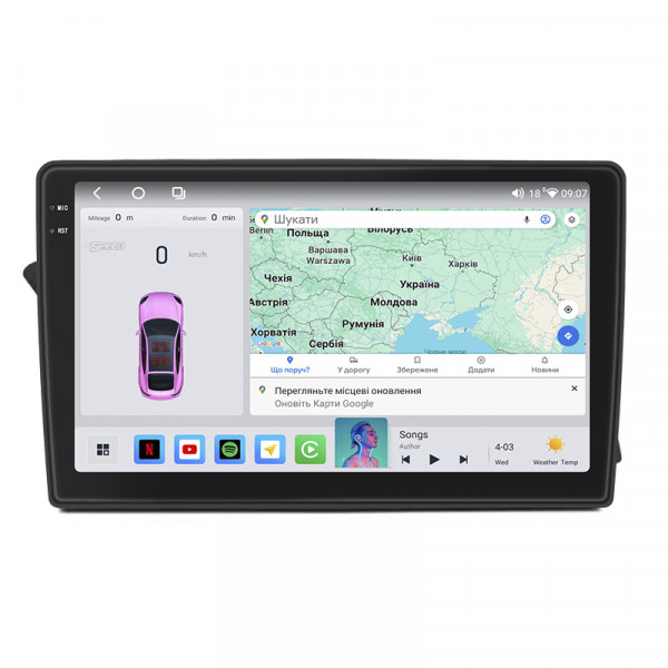 Штатная магнитола Lesko для Audi RS 4 III (B8) 2012-2015 экран 9" 4/64 QLED CarPlay 4G Wi-Fi GPS 360 Prime