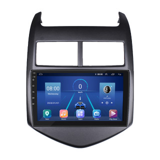 Штатная магнитола Lesko для Chevrolet Sonic I 2011-2016 экран 9" 4/32Gb 4G Wi-Fi GPS Top