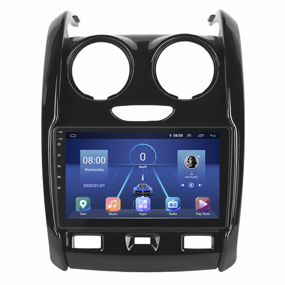 Штатная магнитола Lesko для Dacia Duster II 2017-2021 экран 9" 4/32Gb 4G Wi-Fi GPS Top