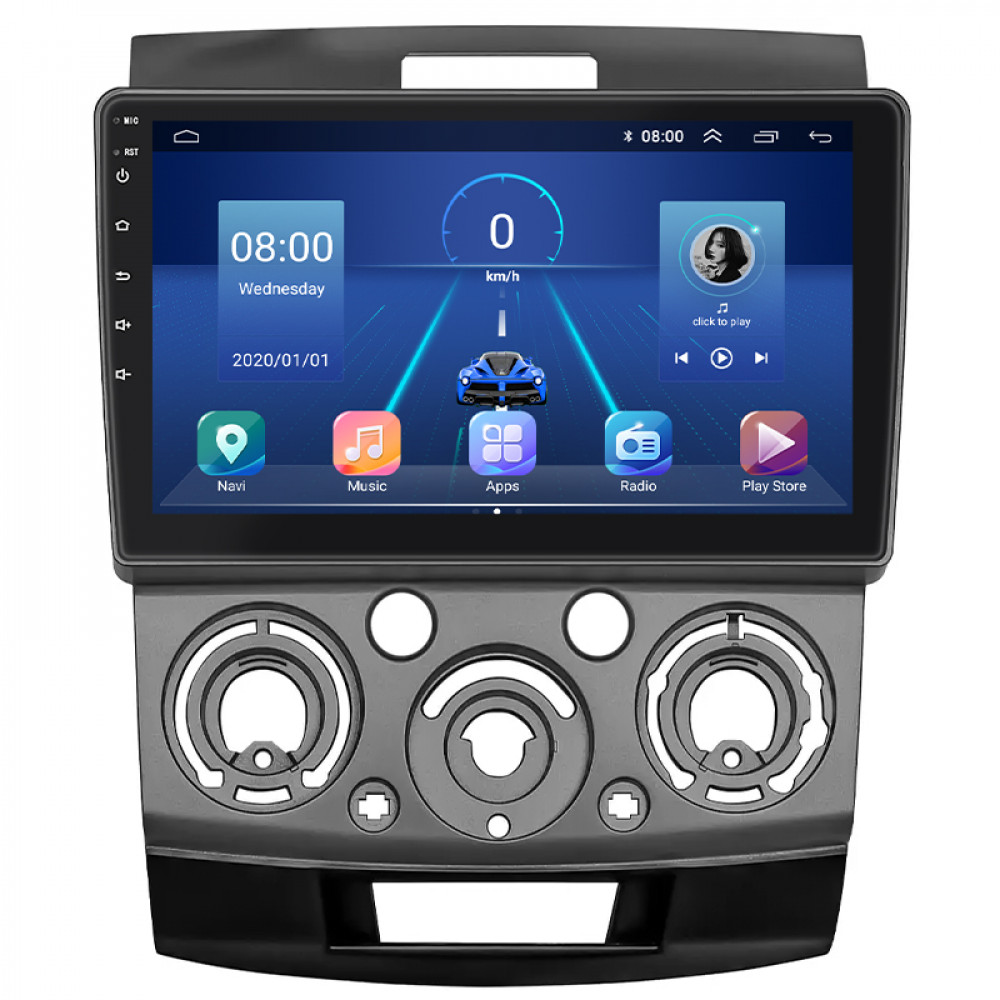 Штатная магнитола Lesko для Ford Everest II 2006-2009 экран 9" 4/32Gb 4G Wi-Fi GPS Top