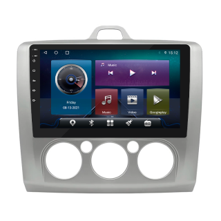 Штатная магнитола Lesko для Ford Focus II (North America) 2007-2010 экран 9" 4/32Gb 4G Wi-Fi GPS Top