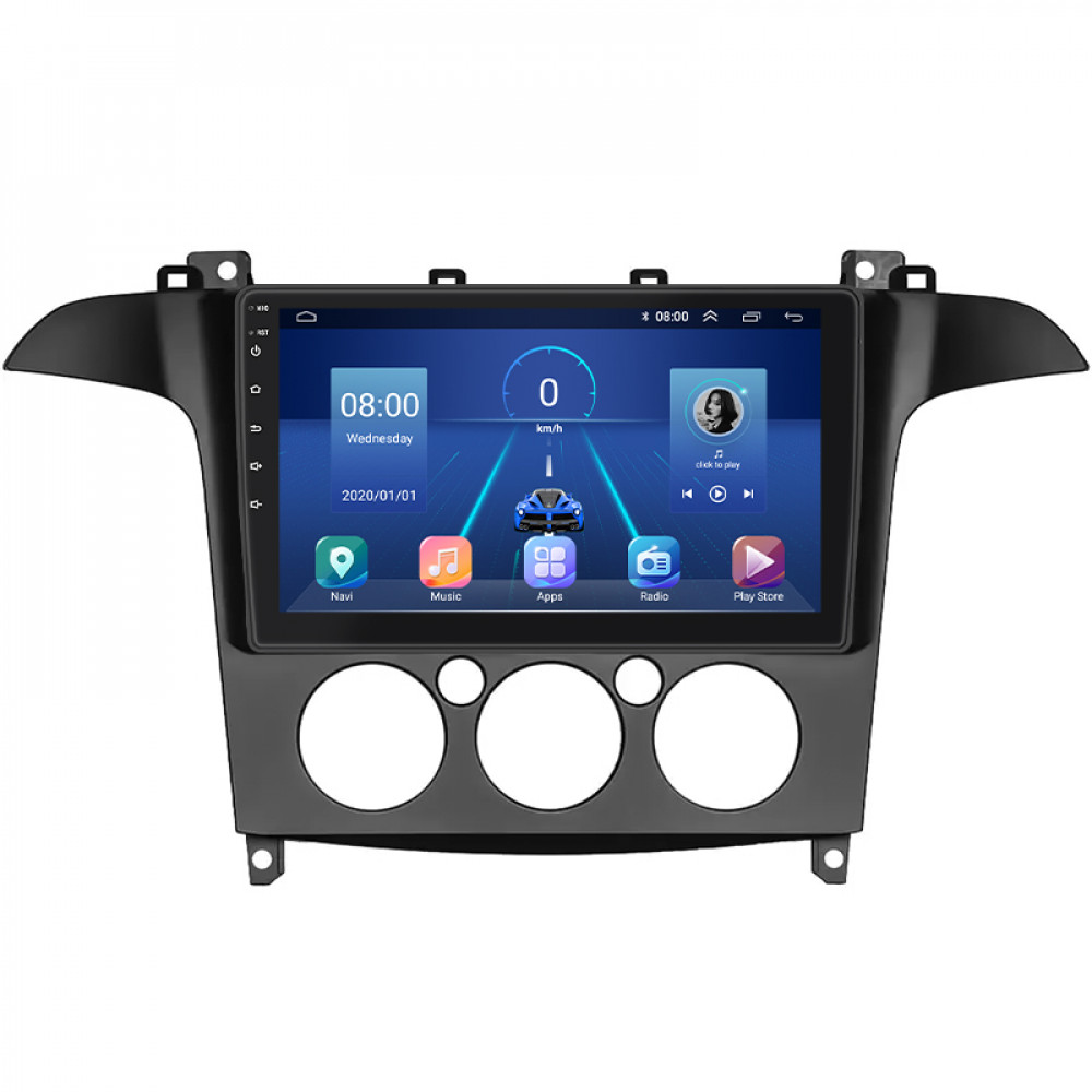 Штатная магнитола Lesko для Ford Galaxy II 2006-2010 экран 9" 4/32Gb 4G Wi-Fi GPS Top