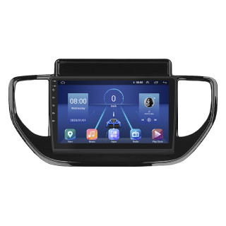 Штатная магнитола Lesko для Hyundai Solaris II Рестайлинг 2020-н.в. экран 9" 4/32Gb 4G Wi-Fi GPS Top