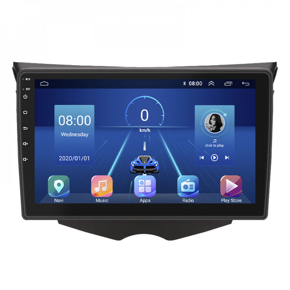 Штатная магнитола Lesko для Hyundai Veloster I 2011-2015 экран 9" 4/32Gb 4G Wi-Fi GPS Top