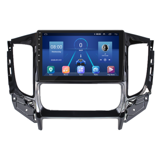 Штатная магнитола Lesko для Mitsubishi L200 V 2015-2019 экран 9" 4/32Gb 4G Wi-Fi GPS Top