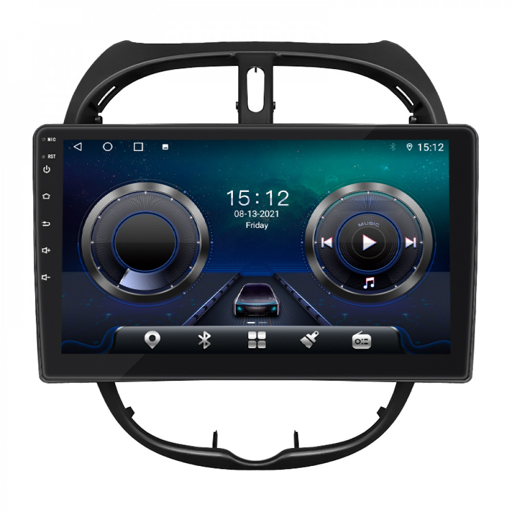 Штатная магнитола Lesko для Peugeot 206  1998-2012 экран 9" 4/32Gb 4G Wi-Fi GPS Top