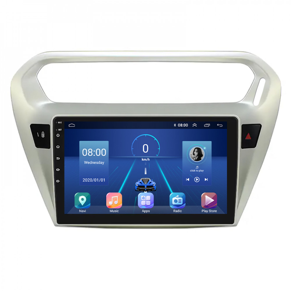 Штатная магнитола Lesko для Peugeot 301 I 2012-2016 экран 9" 4/32Gb 4G Wi-Fi GPS Top