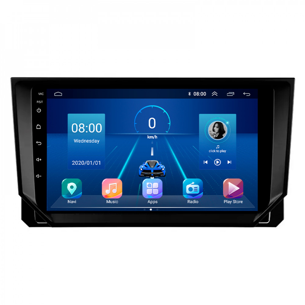 Штатная магнитола Lesko для SEAT Ibiza IV Рестайлинг 2 2015-2017 экран 9" 4/32Gb 4G Wi-Fi GPS Top