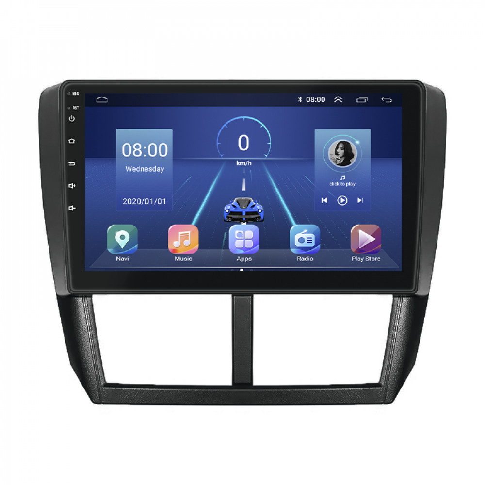 Штатная магнитола Lesko для Subaru Forester III 2007-2011 экран 9" 4/32Gb 4G Wi-Fi GPS Top