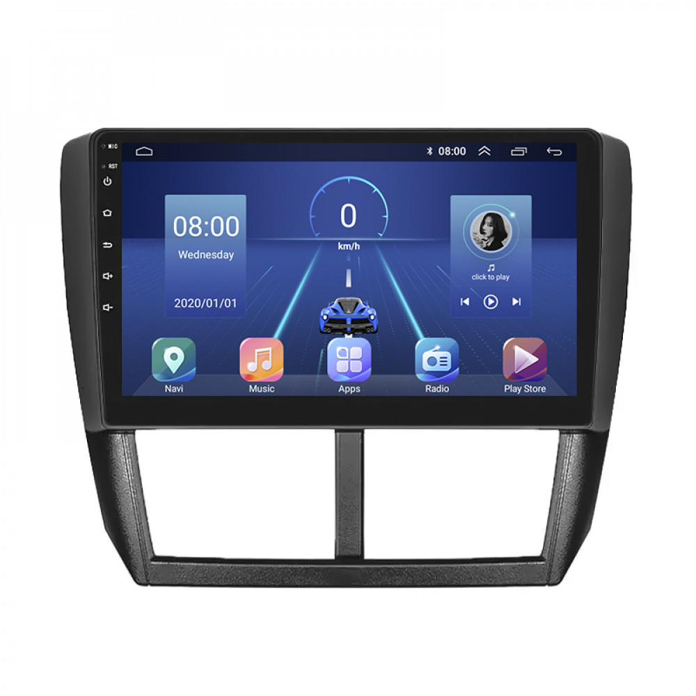 Штатная магнитола Lesko для Subaru Impreza III 2007-2011 экран 9" 4/32Gb 4G Wi-Fi GPS Top