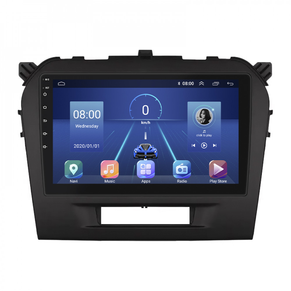 Штатная магнитола Lesko для Suzuki Vitara II 2014-2019 экран 9" 4/32Gb 4G Wi-Fi GPS Top