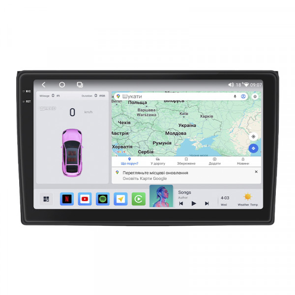 Штатная магнитола Lesko для Audi S4 III (B7) 2004-2008 экран 9" 4/64 QLED CarPlay 4G Wi-Fi GPS 360 Prime