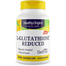 Глутатіон, L-Glutathione, Healthy Origins, Setria, знижений, 250 мг, 60 капсул