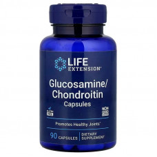 Глюкозамін, хондроїтин, Glucosamine/Chondroitin, Life Extension, 90 капсул