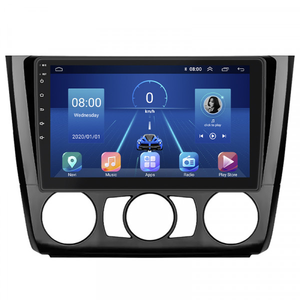 Штатная магнитола Lesko для BMW 1 серии I (E81/E82/E87/E88) Рестайлинг Manual AC 2007-2011 экран 9" 4/64Gb 4G Wi-Fi GPS Top