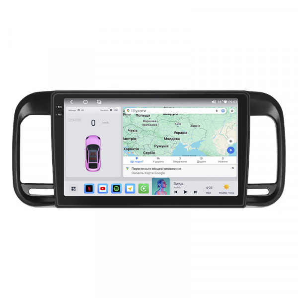 Штатная магнитола Lesko для Brilliance M2 (BS4) I Рестайлинг 2010-2012 экран 9" 4/64 QLED CarPlay 4G Wi-Fi GPS 360 Prime