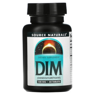 Диіндолілметан, DIM, Source Naturals, 100 мг, 60 таблеток.