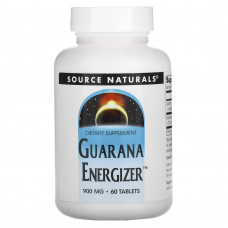 Гуарана, Guarana Energizer, Source Naturals, 900 мг, 60 таб.