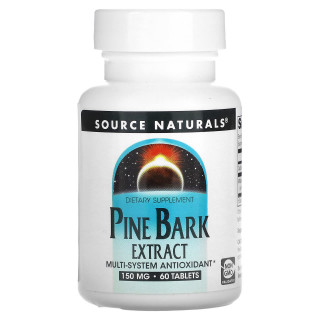 Екстракт соснової кори, Pine Bark Extract, Source Naturals, 150 мг, 60 таблеток
