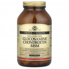 Глюкозамін хондроїтин МСМ, Glucosamine Chondroitin MSM, Solgar, потрійна сила, 120 таблеток