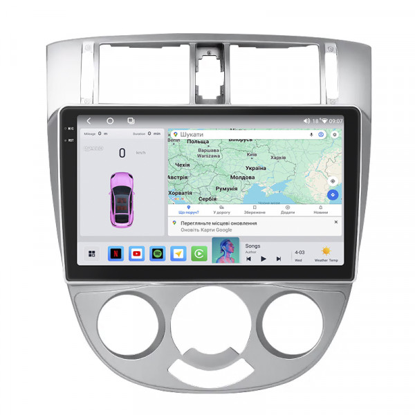 Штатная магнитола Lesko для Buick Excelle I Manual AC 2004-2007 экран 10" 4/64 QLED CarPlay 4G Wi-Fi GPS 360 Prime