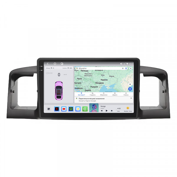 Штатная магнитола Lesko для BYD F3 I 2005-2013 экран 9" 4/64 QLED CarPlay 4G Wi-Fi GPS 360 Prime