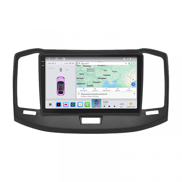 Штатная магнитола Lesko для Chery Bonus 3 (E3/A19)  2014-2017 экран 10" 4/64 QLED CarPlay 4G Wi-Fi GPS 360 Prime