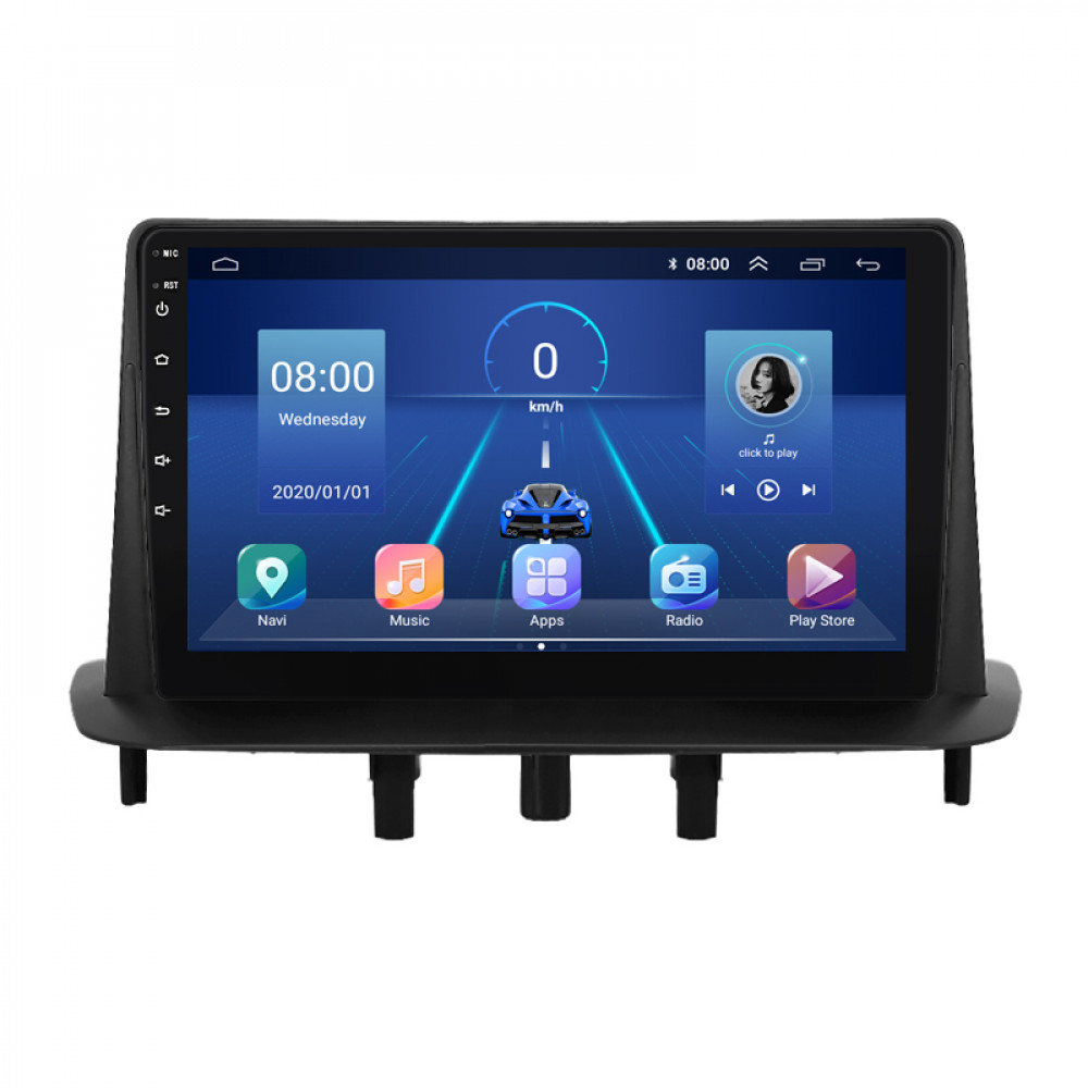 Штатная магнитола Lesko для Renault Megane III Рестайлинг 2012-2014 экран 9" 2/32Gb Wi-Fi GPS Base