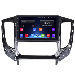 Штатная магнитола Lesko для Mitsubishi Pajero Sport III ver. 2 2015-2019 экран 9" 2/32Gb Wi-Fi GPS Base