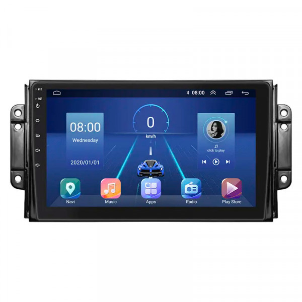 Штатная магнитола Lesko для Chery Tiggo 2 I 2016-2020 экран 9" 6/128Gb 4G Wi-Fi GPS Top