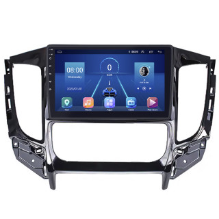 Штатная магнитола Lesko для Mitsubishi Pajero Sport III ver. 2 2015-2019 экран 9" 6/128Gb 4G Wi-Fi GPS Top