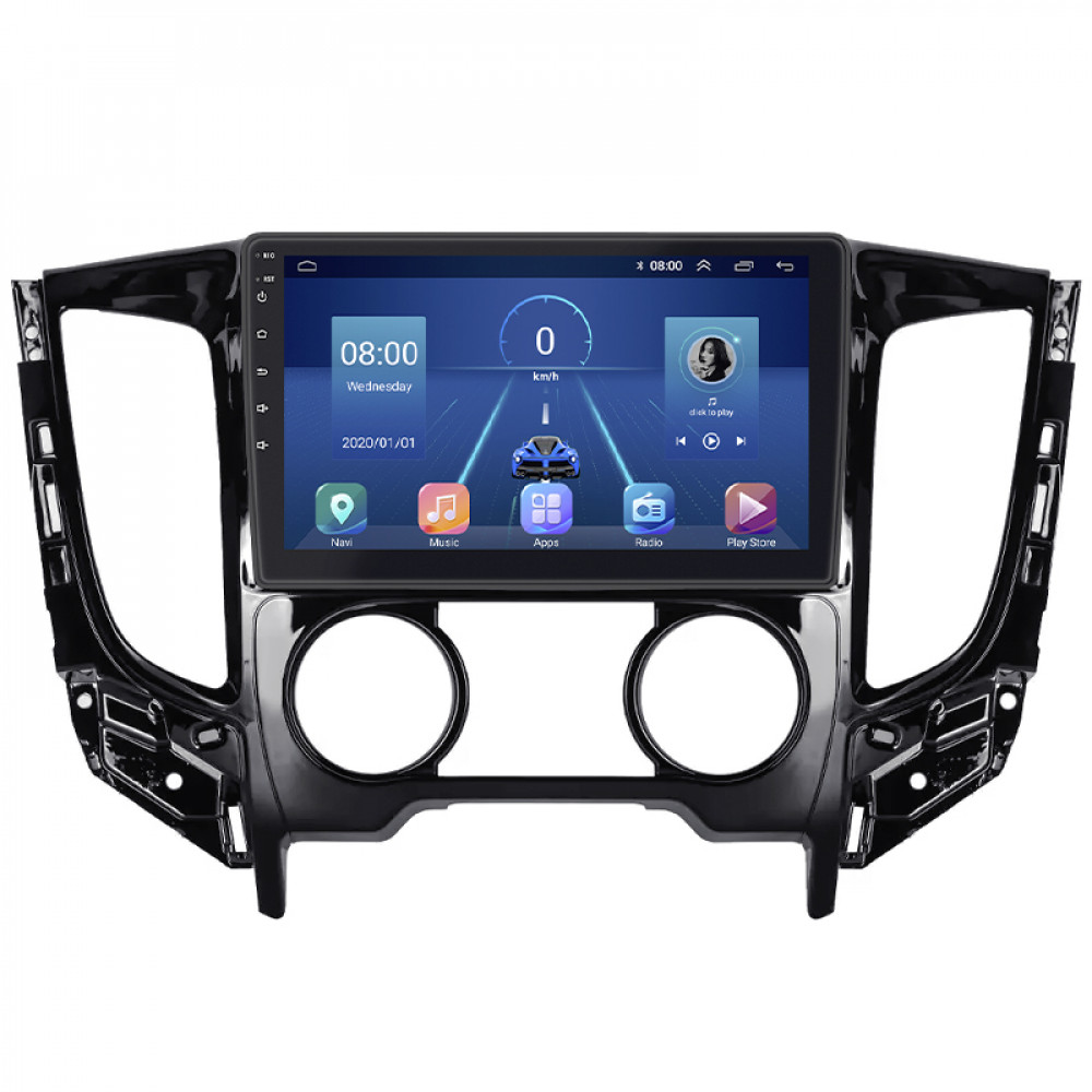 Штатная магнитола Lesko для Mitsubishi Pajero Sport III ver.1 2015-2019 экран 9" 2/32Gb 4G Wi-Fi GPS Top