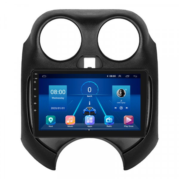 Штатная магнитола Lesko для Nissan March IV (K13) Рестайлинг 2013-н.в. экран 9" 4/32Gb 4G Wi-Fi GPS Top