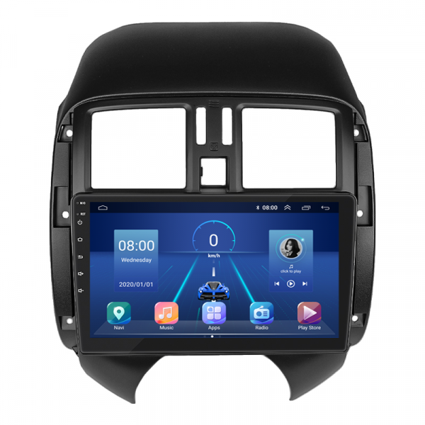 Штатная магнитола Lesko для Nissan Versa II 2012-2014 экран 9" 4/32Gb 4G Wi-Fi GPS Top