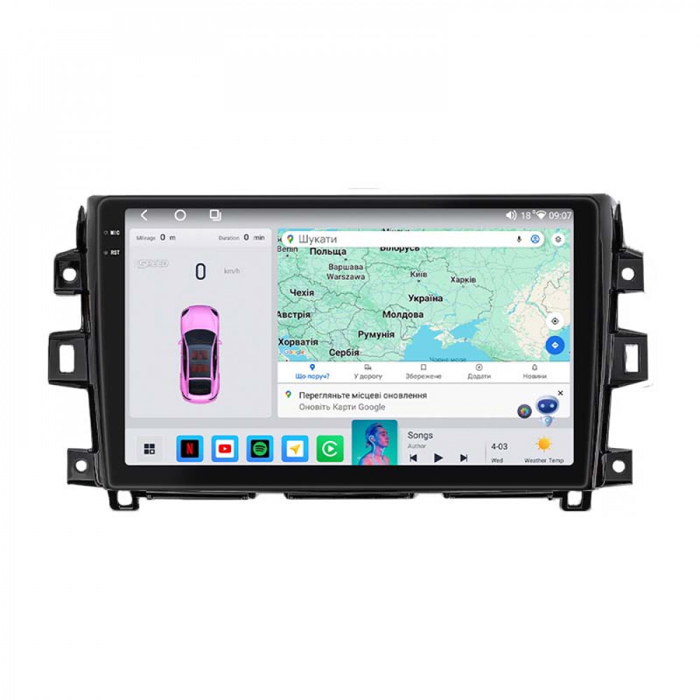 Штатная магнитола Lesko для Nissan NV300  2014-2016 экран 10" 4/64 QLED CarPlay 4G Wi-Fi GPS 360 Prime
