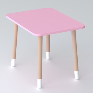 Дитячий прямокутний столик 46х60х45, стіл для дитячої кімнати, рожевий