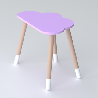 Дитячий столик хмарка 46х70х40, трюмо для дівчаток до 7 років, фіолетовий