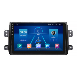 Штатная магнитола Lesko для Fiat Sedici  2005-2014 экран 9" 4/32Gb 4G Wi-Fi GPS Top