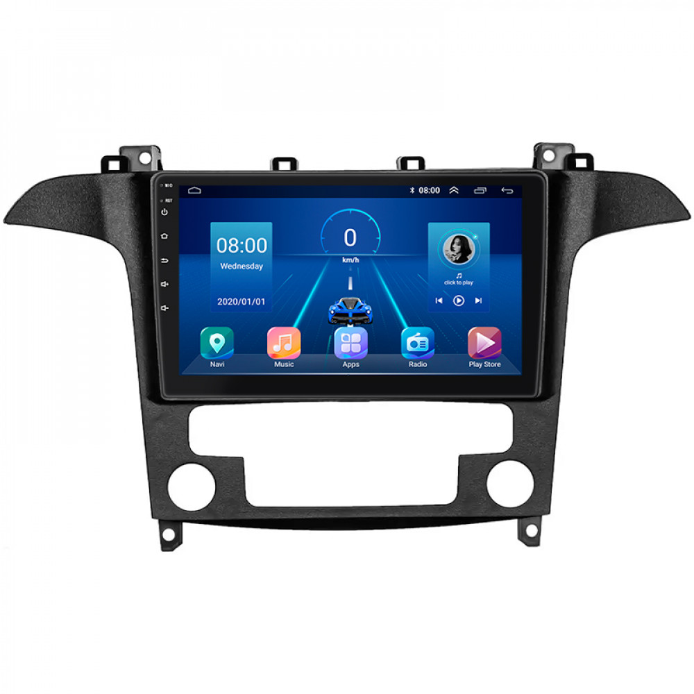 Штатная магнитола Lesko для Ford Galaxy II ver 2 2006-2010 экран 9" 4/64Gb 4G Wi-Fi GPS Top