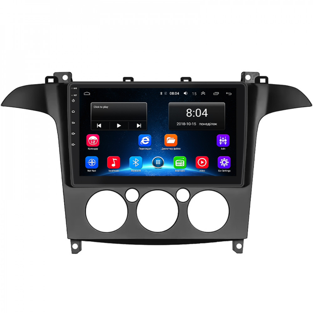 Штатная магнитола Lesko для Ford Galaxy II Рестайлинг ver 2 2010-2015 экран 9" 2/32Gb Wi-Fi GPS Base