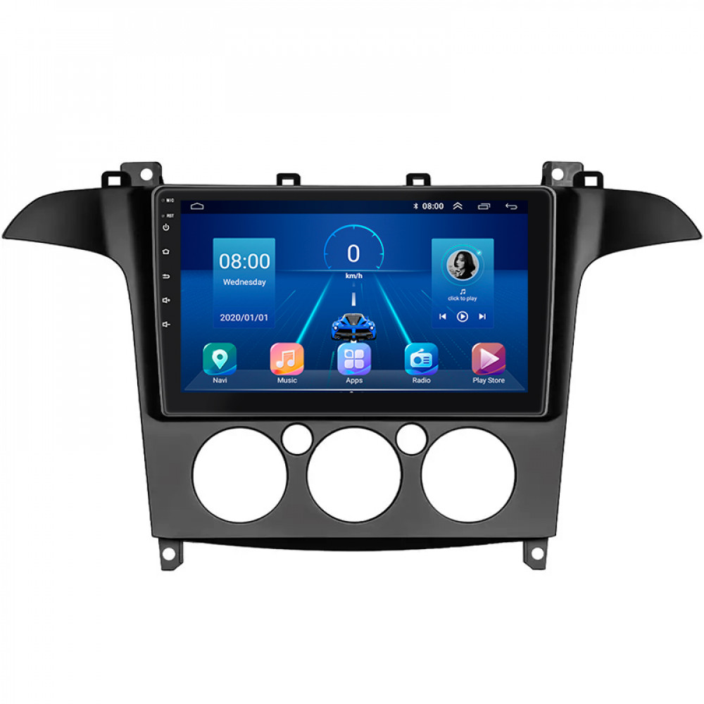 Штатная магнитола Lesko для Ford Galaxy II Рестайлинг ver 2 2010-2015 экран 9" 4/64Gb 4G Wi-Fi GPS Top