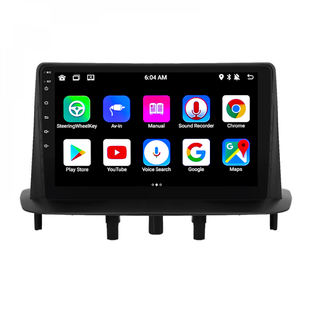 Штатная магнитола Lesko для Renault Megane III 2008-2014 экран 9" 4/64Gb 4G Wi-Fi GPS Top