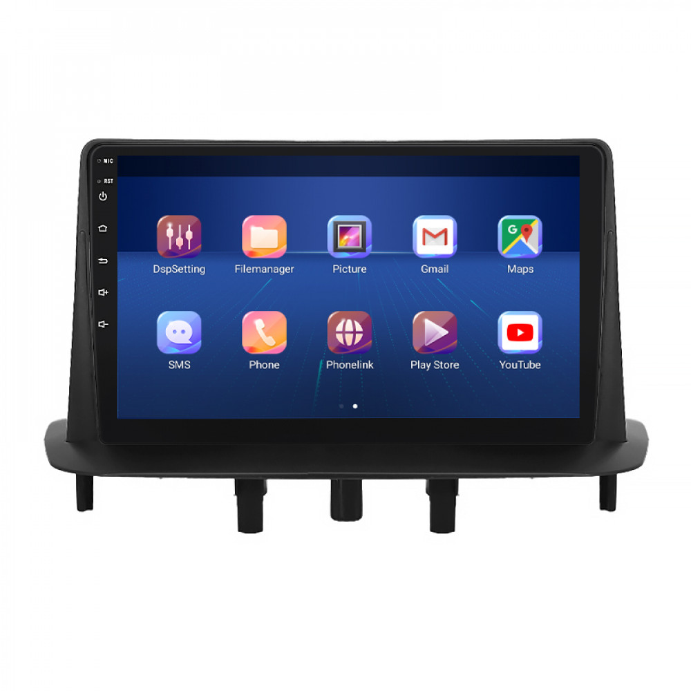 Штатная магнитола Lesko для Renault Megane III 2008-2014 экран 9" 6/128Gb 4G Wi-Fi GPS Top