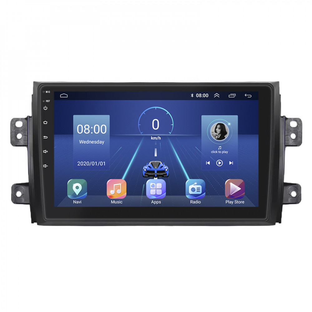 Штатная магнитола Lesko для Suzuki SX4 I (Classic) 2006-2009 экран 9" 4/32Gb 4G Wi-Fi GPS Top